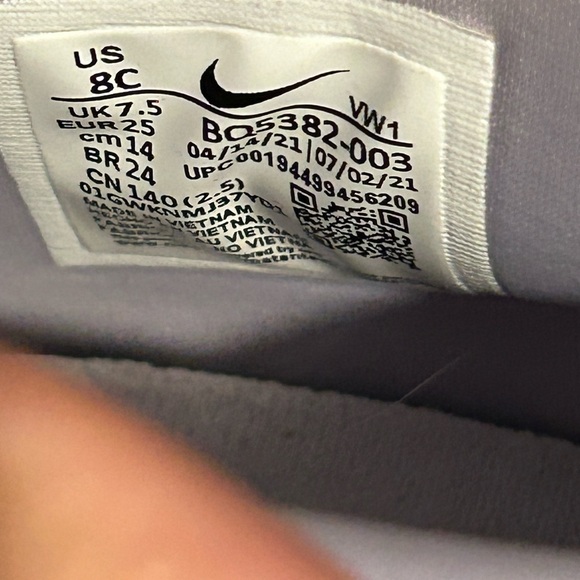 Nike Toddler Size 8C Binzie Boot Rain Boots Waterproof Grey/Violet BQ5382 003 - Picture 9 of 10